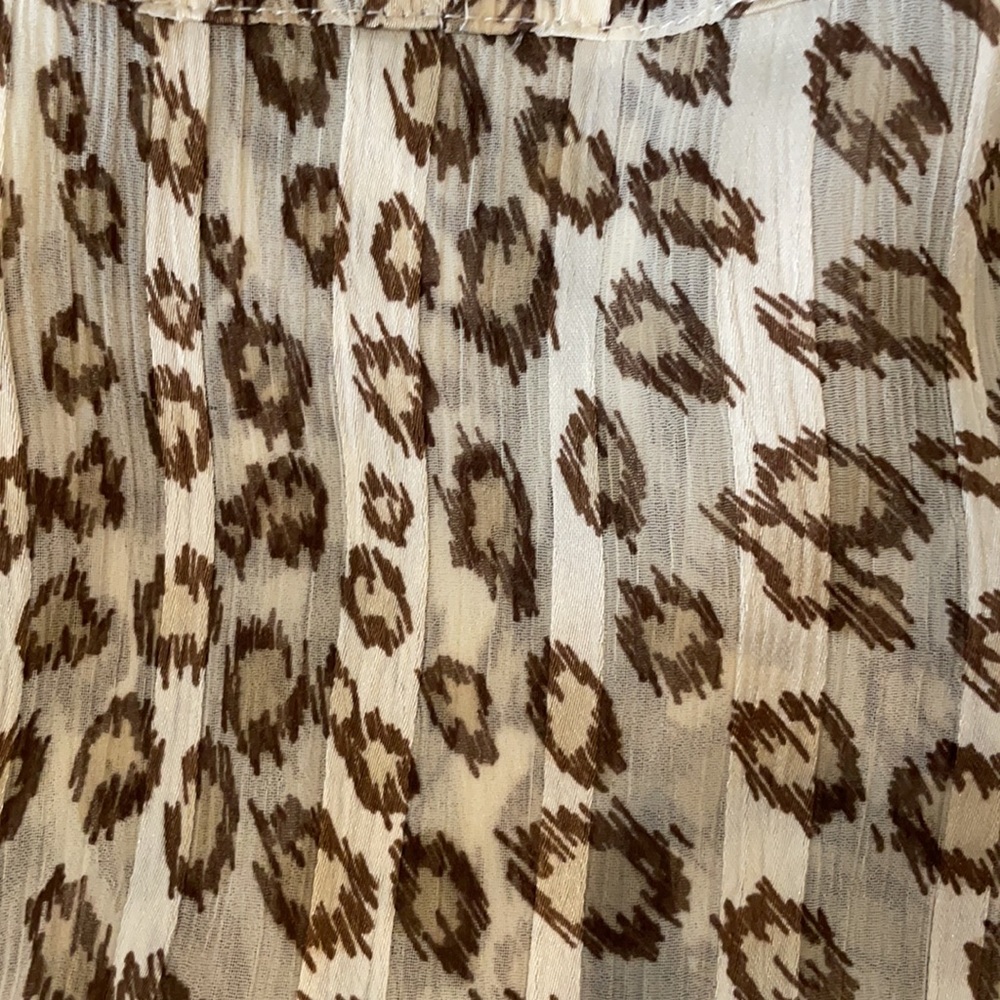 Lucky Brand Semi-Sheer Leopard Striped Top - Picture 10 of 10